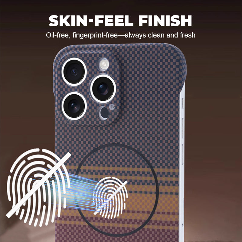 Coque de tlphone magntique ultra-fine en fibre de carbone