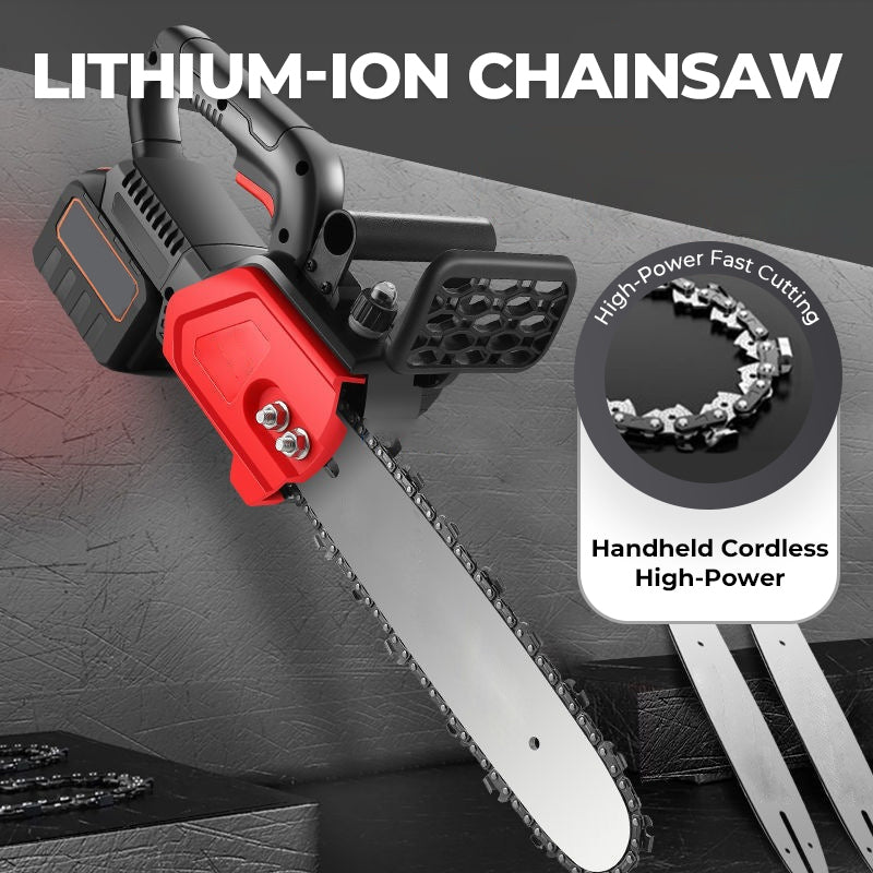 Tron?onneuse sans fil Lithium-Ion Moteur en cuivre pur | Coupe rapide, sans blocage | Scurit anti-dmarrage accidentel | Pare-copeaux | Polyvalente pour le jardinage, l'lagage et la coupe de bois de chauffage