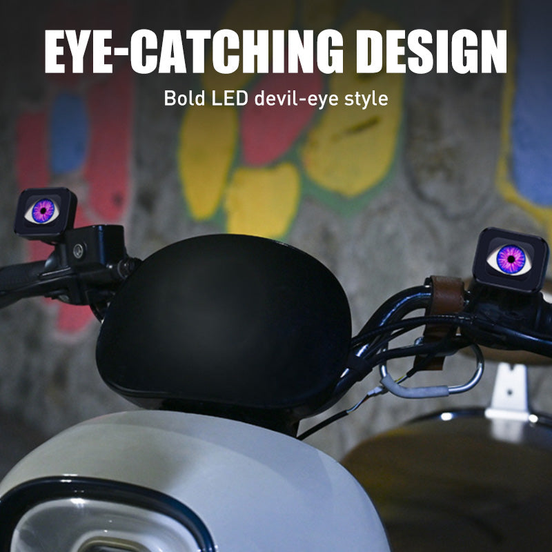 2PCS LED Devil Eyes Lights for Motorcycle Rearview Mirror (Feux du diable pour le rtroviseur de la moto)