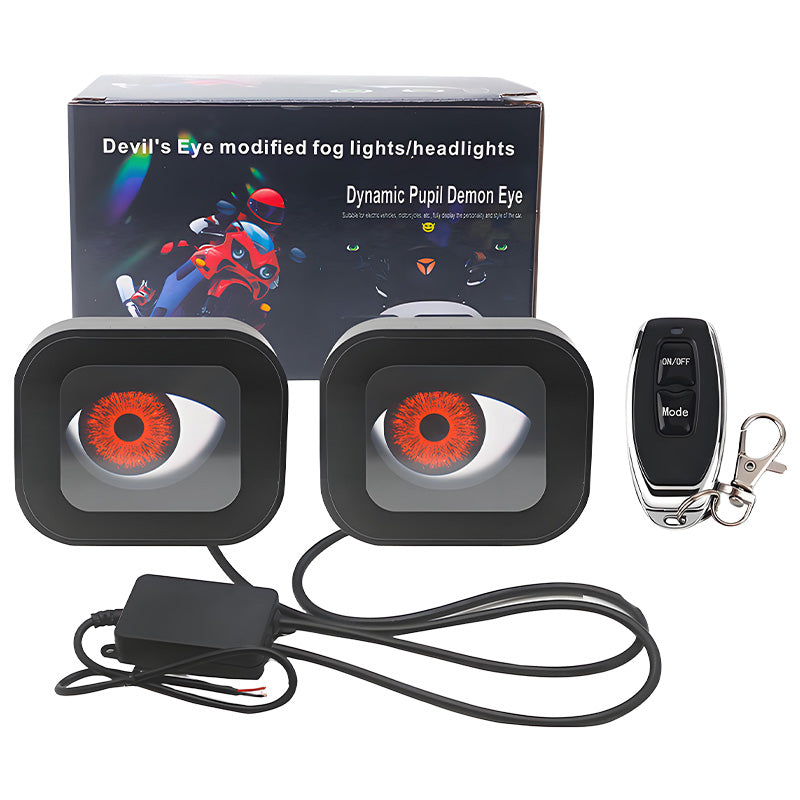 2PCS LED Devil Eyes Lights for Motorcycle Rearview Mirror (Feux du diable pour le rtroviseur de la moto)