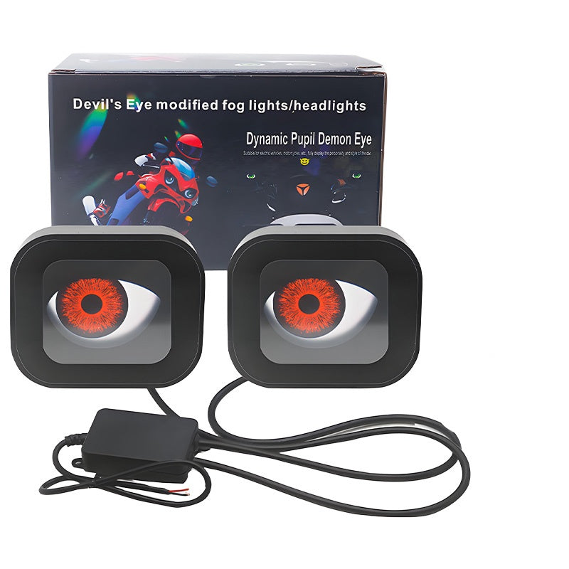 2PCS LED Devil Eyes Lights for Motorcycle Rearview Mirror (Feux du diable pour le rtroviseur de la moto)