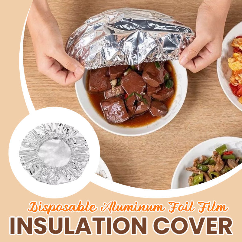 Couvercle Isolant en Feuille dAluminium Garde les Plats Chauds, Compatible Micro-ondes & Rutilisable