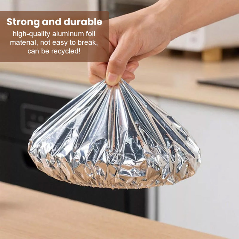 Couvercle Isolant en Feuille dAluminium Garde les Plats Chauds, Compatible Micro-ondes & Rutilisable