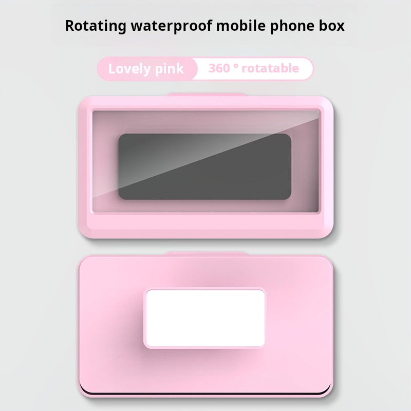 Bo?te tanche pour tlphone en salle de bain (support mural sans per?age)