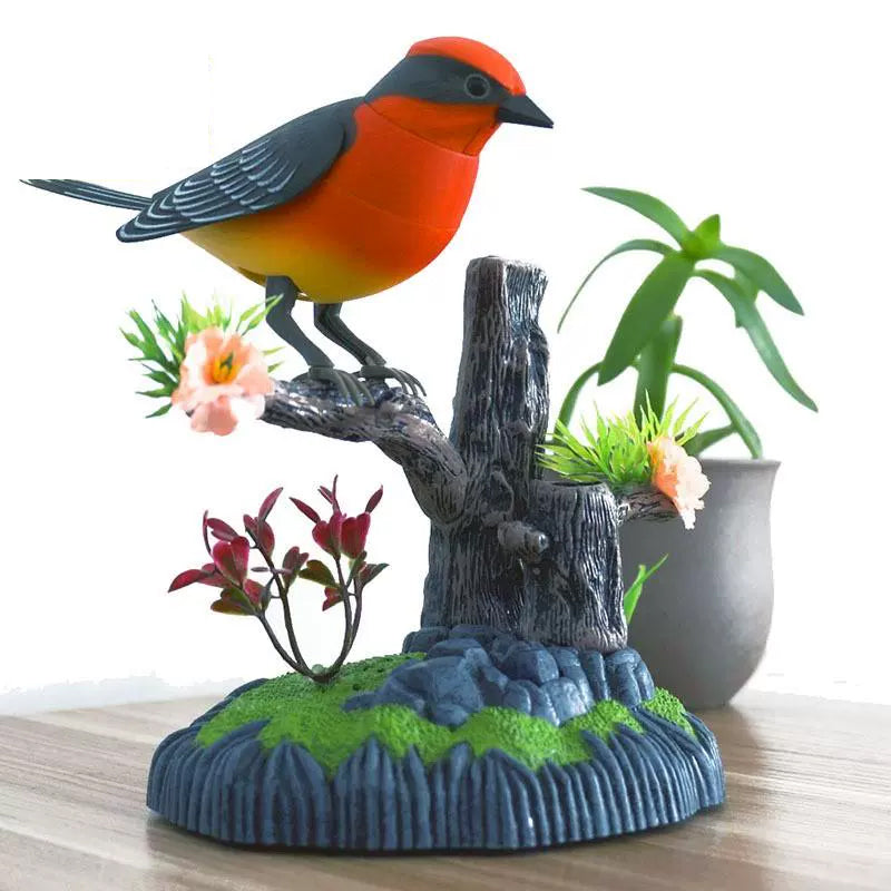 Jouet interactif en forme d'oiseau gazouillant activ par la voix