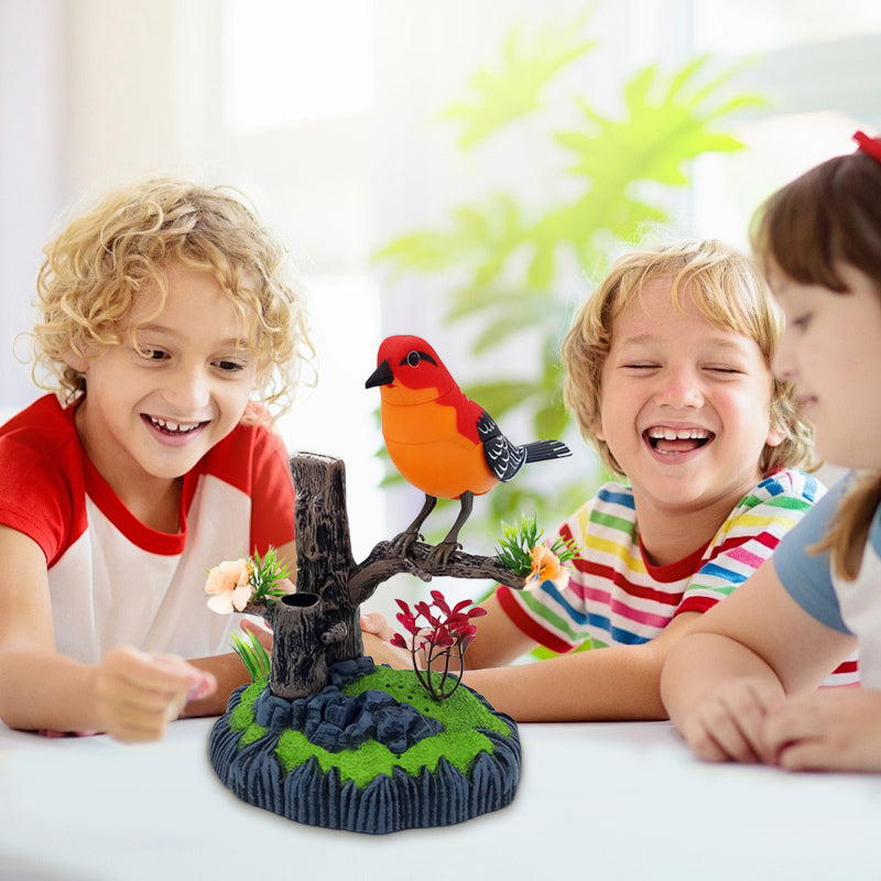 Jouet interactif en forme d'oiseau gazouillant activ par la voix