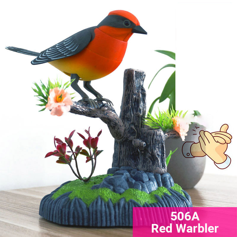 Jouet interactif en forme d'oiseau gazouillant activ par la voix