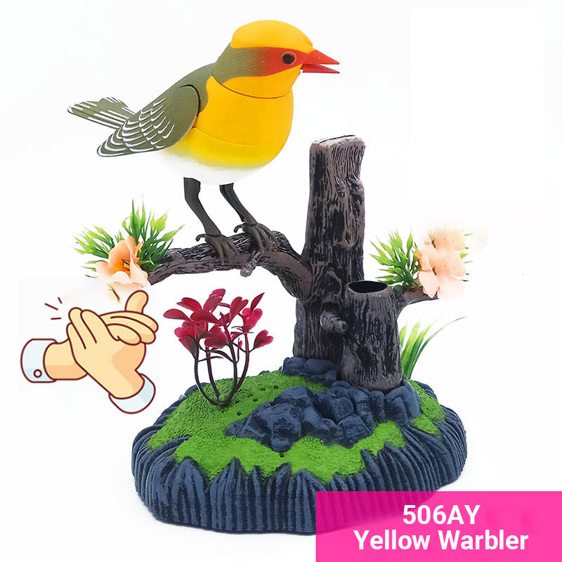 Jouet interactif en forme d'oiseau gazouillant activ par la voix