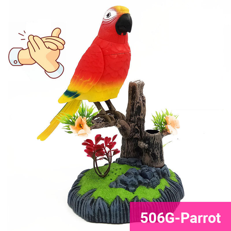 Jouet interactif en forme d'oiseau gazouillant activ par la voix