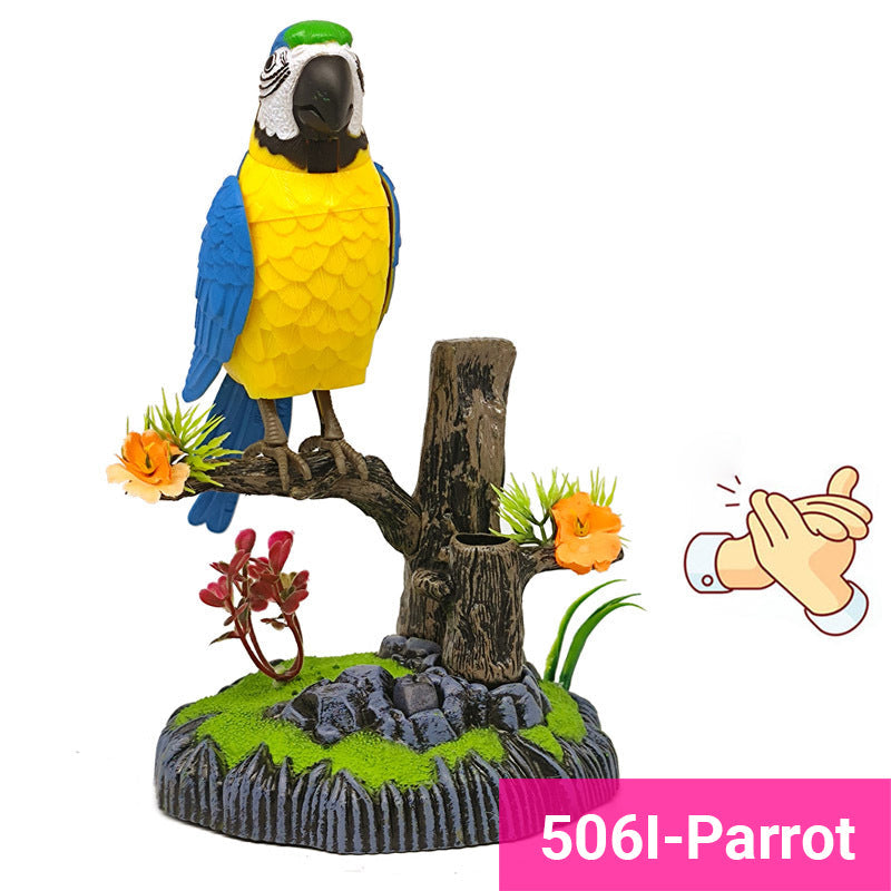 Jouet interactif en forme d'oiseau gazouillant activ par la voix