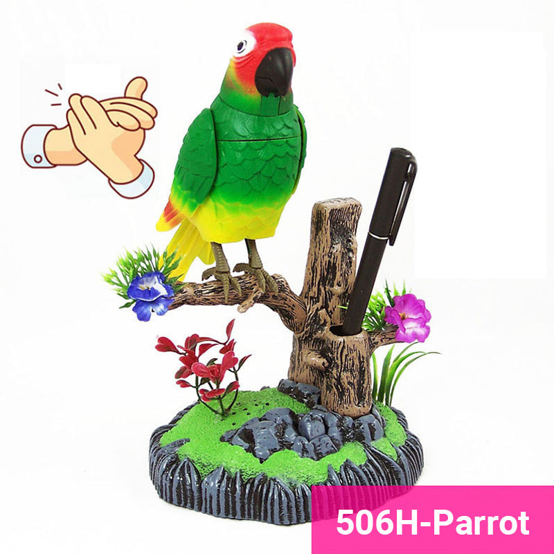 Jouet interactif en forme d'oiseau gazouillant activ par la voix