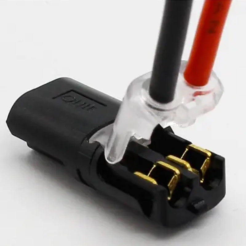 Double connecteur enfichable avec verrouillage cliquet