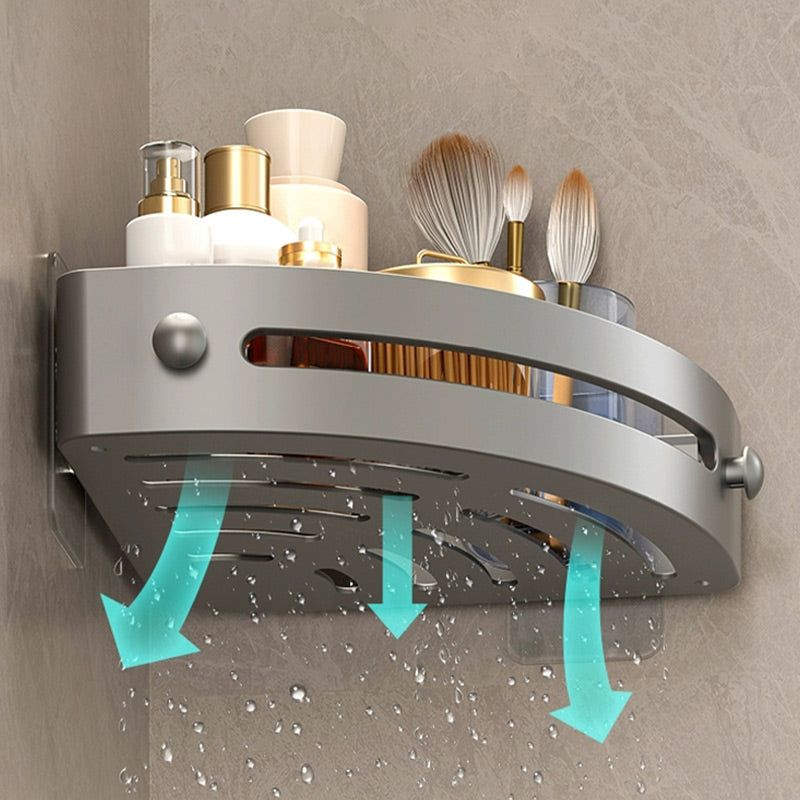 Duschablage Eckregal ohne Bohren mit Haken