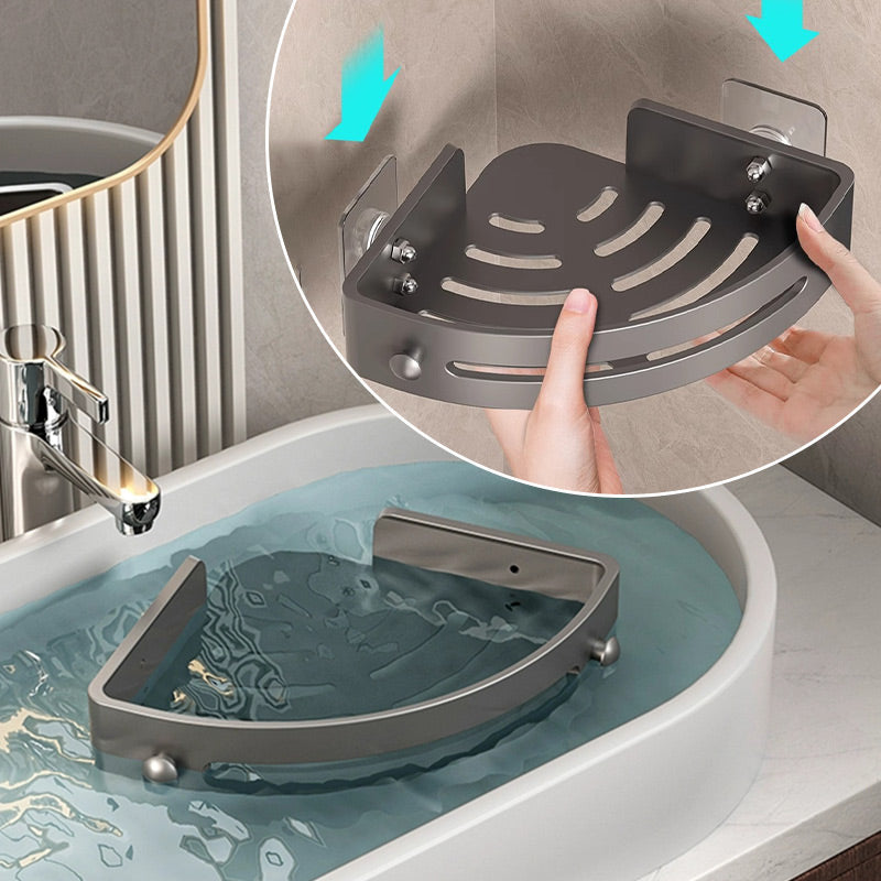 Duschablage Eckregal ohne Bohren mit Haken