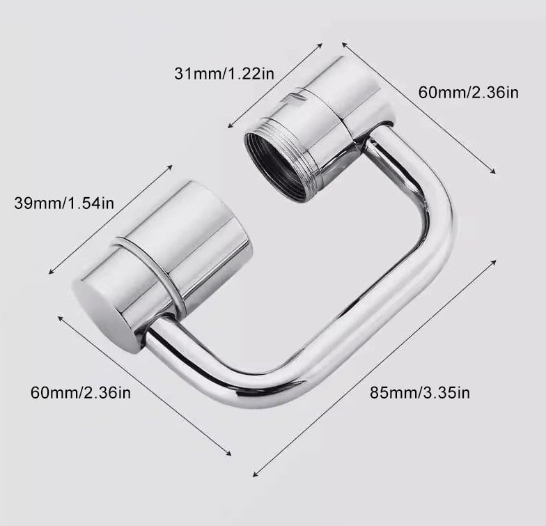 Rallonge darateur de robinet universel rotatif 1080
