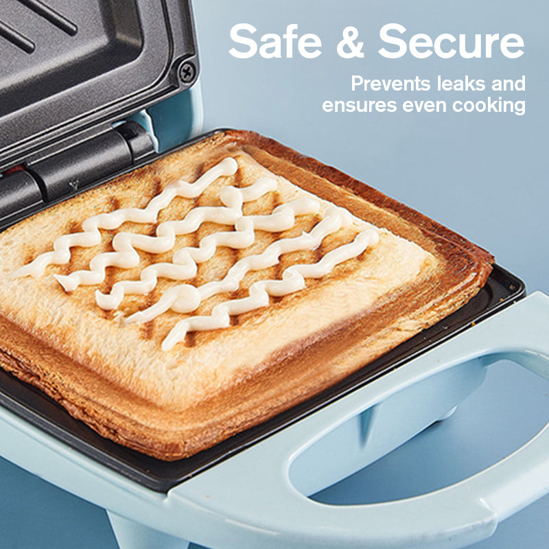 INSTANTAN Machine Sandwich Multifonction - Chauffage Rapide, Design Compact Bleu/Blanc pour Cuisine et Bureau