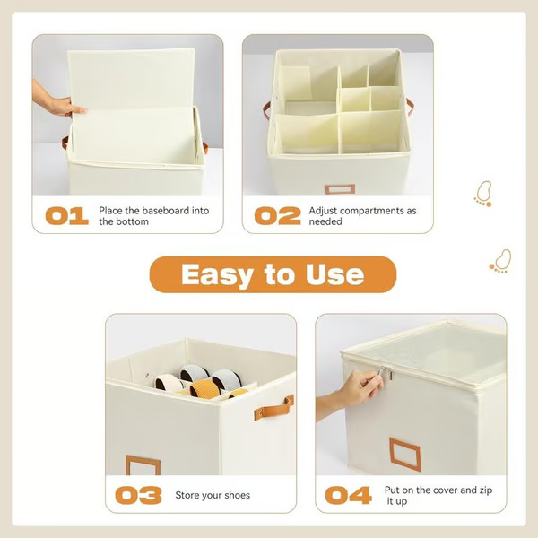 Organisateur de chaussures en tissu, bo?te de rangement 5 dernires heures: Grande vente