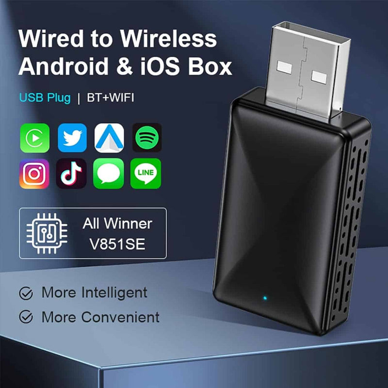 Bo?tier CarPlay Sans Fil avec Port USB