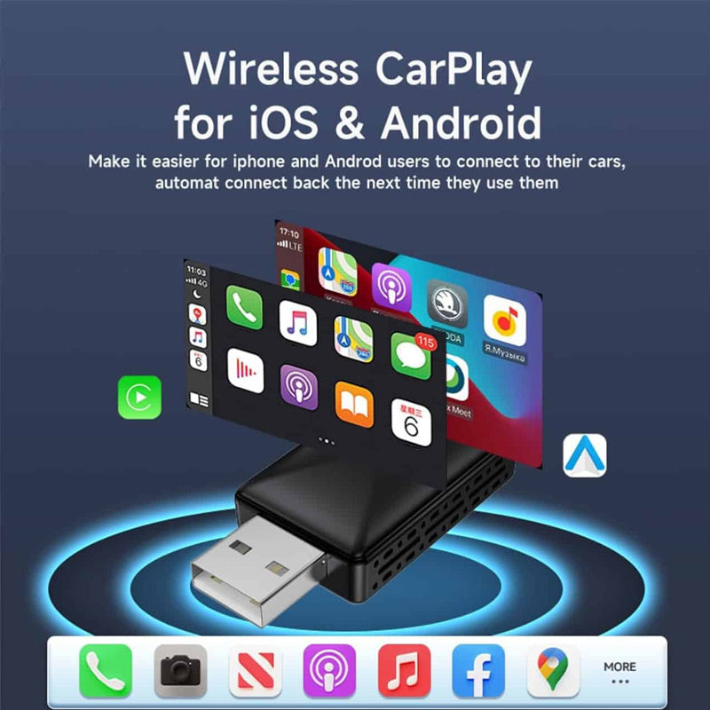 Bo?tier CarPlay Sans Fil avec Port USB