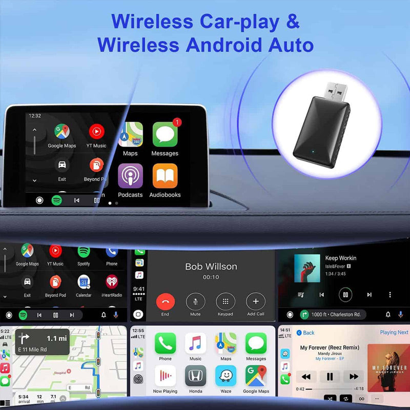Bo?tier CarPlay Sans Fil avec Port USB