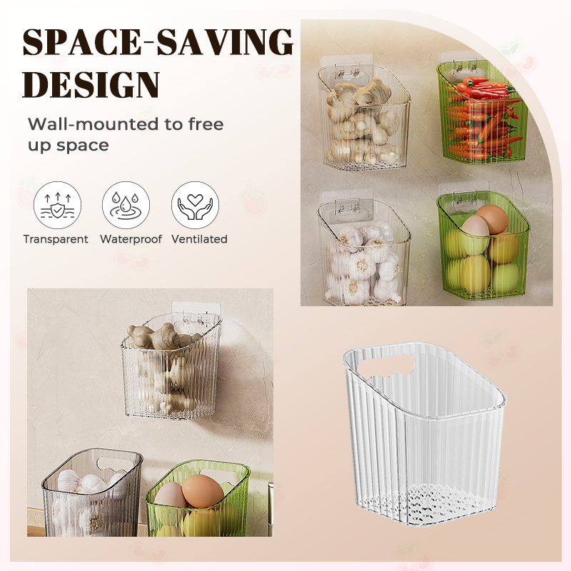 Organisateur de rangement transparent mural