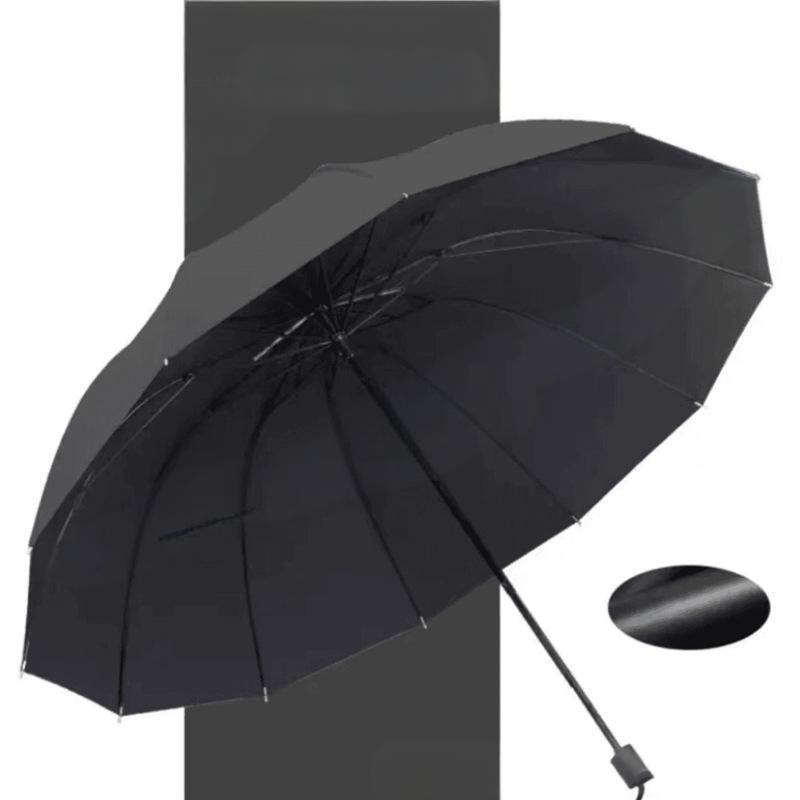 Parapluie Grand Format - 12 Baleines Rsistant au Vent Extrme