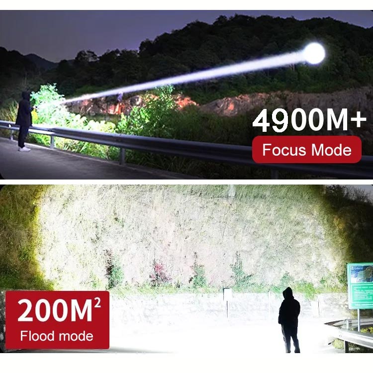 Lampe Torche Zoom Puissante - Haute Intensit LED