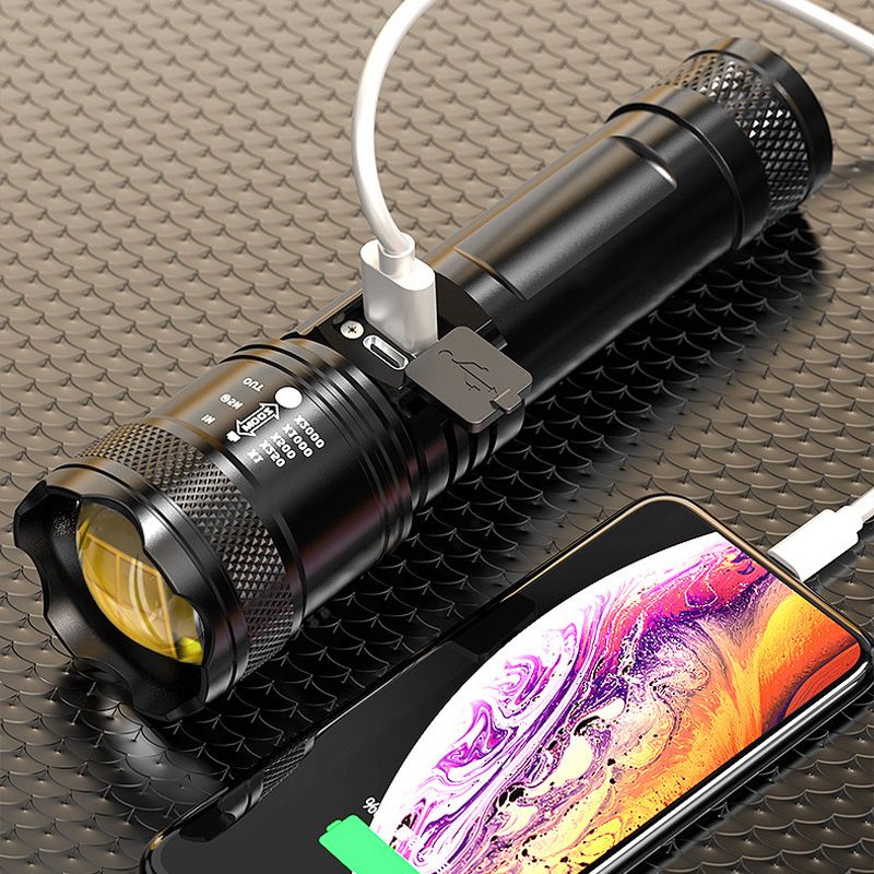 Lampe Torche Zoom Puissante - Haute Intensit LED