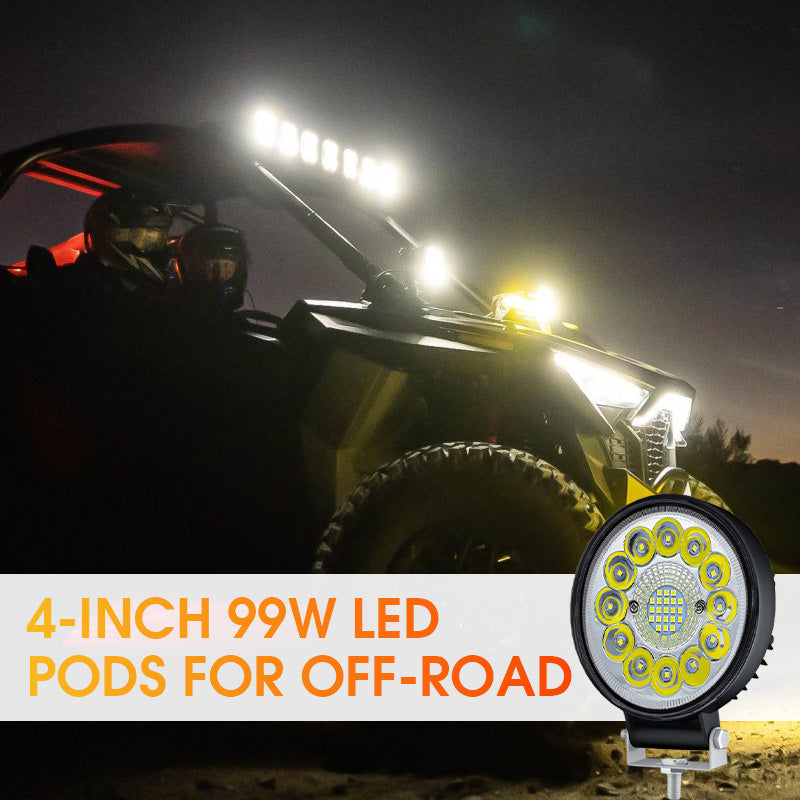 Projecteur LED 4 Pouces 99W pour Off-Road 999 perles LED