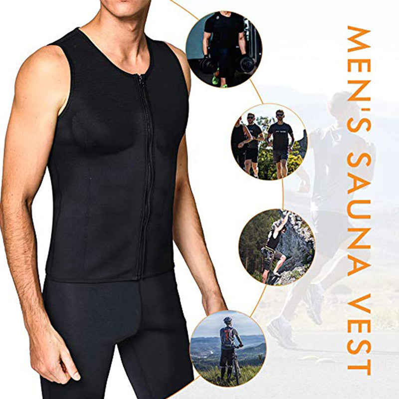 Dbardeur Fitness Homme | Fermeture clair & Effet Mincissant