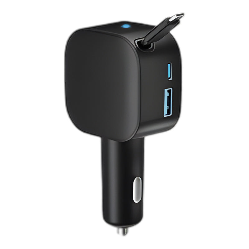 Chargeur de Voiture Compact Cable Rtractable 3 dernires heures: Grande vente