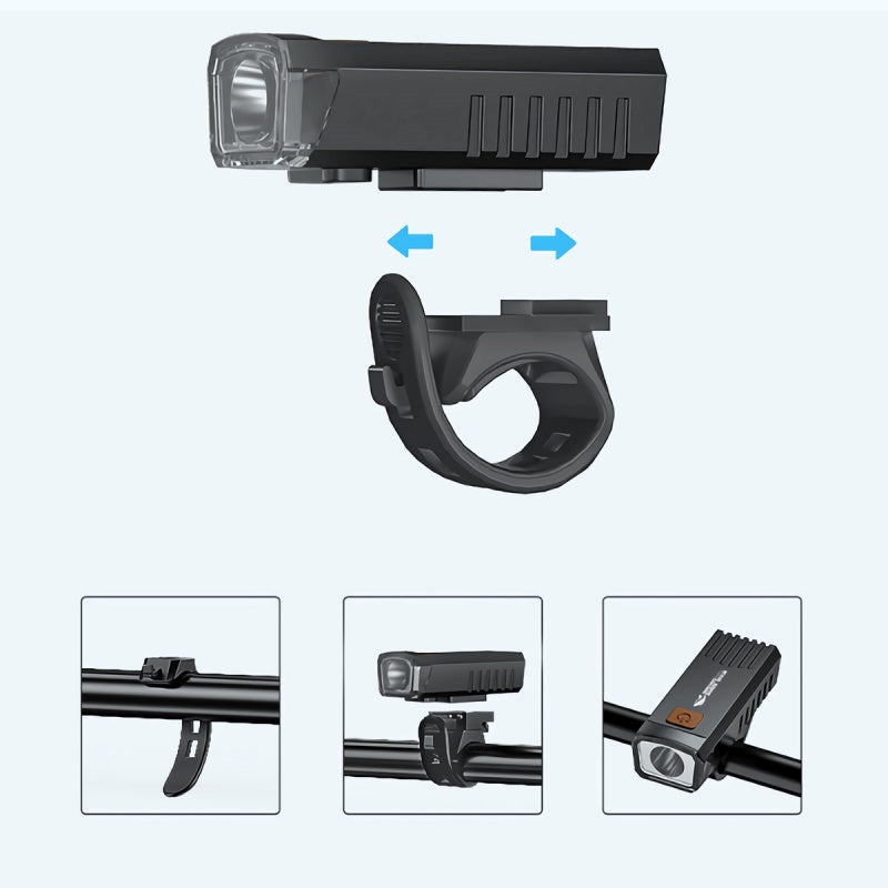Phare avant rechargeable tanche pour vlo avec clip