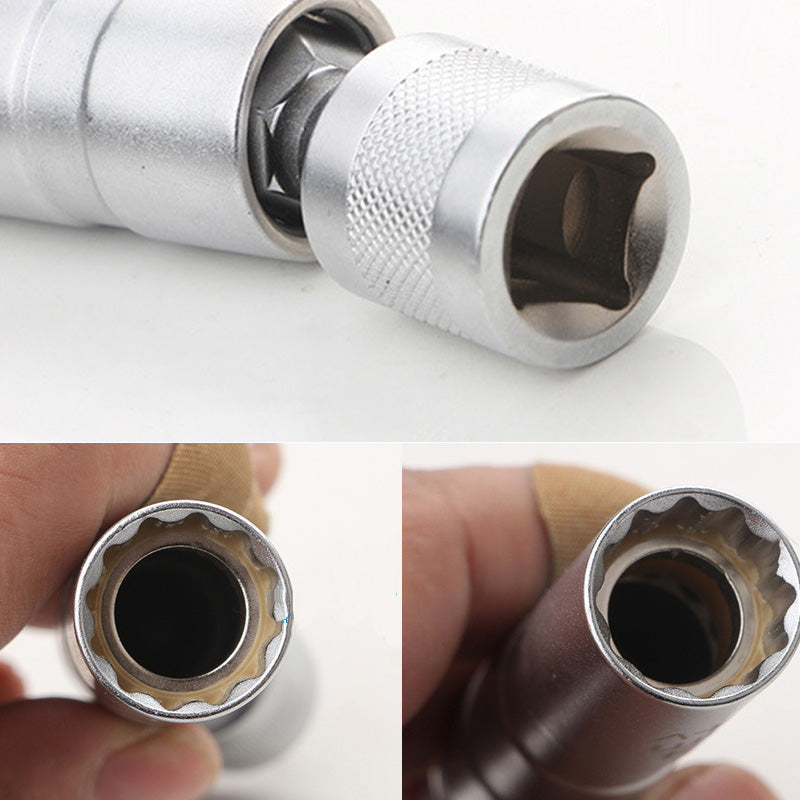 Cl douille universelle magntique Joint universel Outil de dmontage et d'installation de bougies d'allumage pour voiture