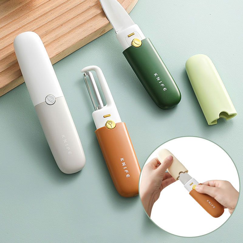 Couteau et plucheur de fruits 2 en 1 portable et petit
