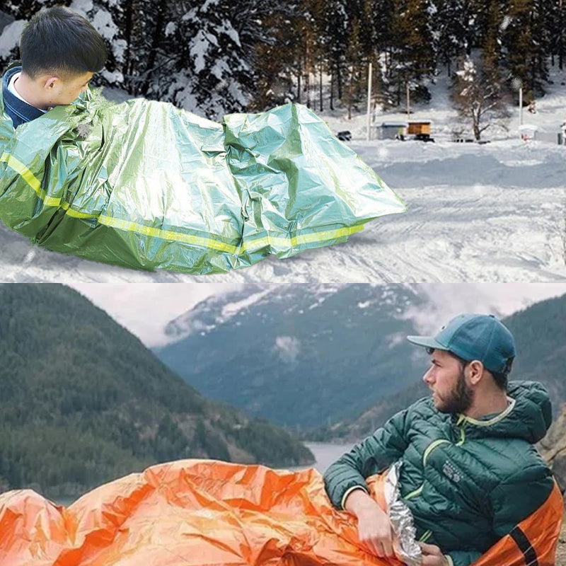 Couvertures de secours, sacs de couchage, tentes pour des randonnes en toute scurit