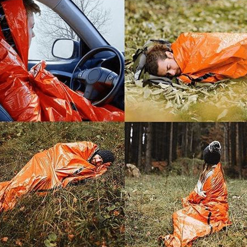 Couvertures de secours, sacs de couchage, tentes pour des randonnes en toute scurit