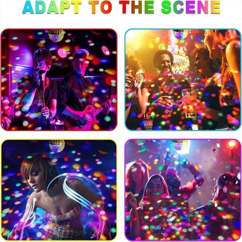 Du Nouvel An 49 % DE RDUCTION Boule disco lumineuse colore rotative
