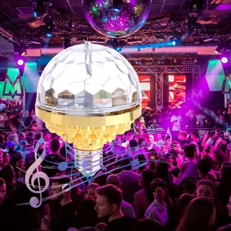 Du Nouvel An 49 % DE RDUCTION Boule disco lumineuse colore rotative