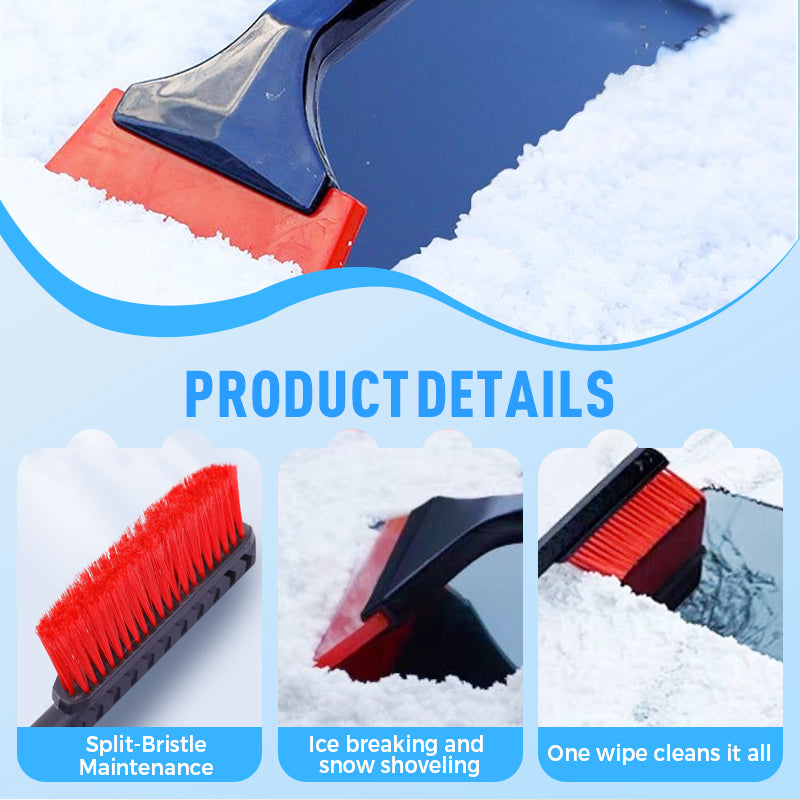 Double grattoir glace et balai neige pour voiture | Accessoire automobile hivernal pour un dneigement complet