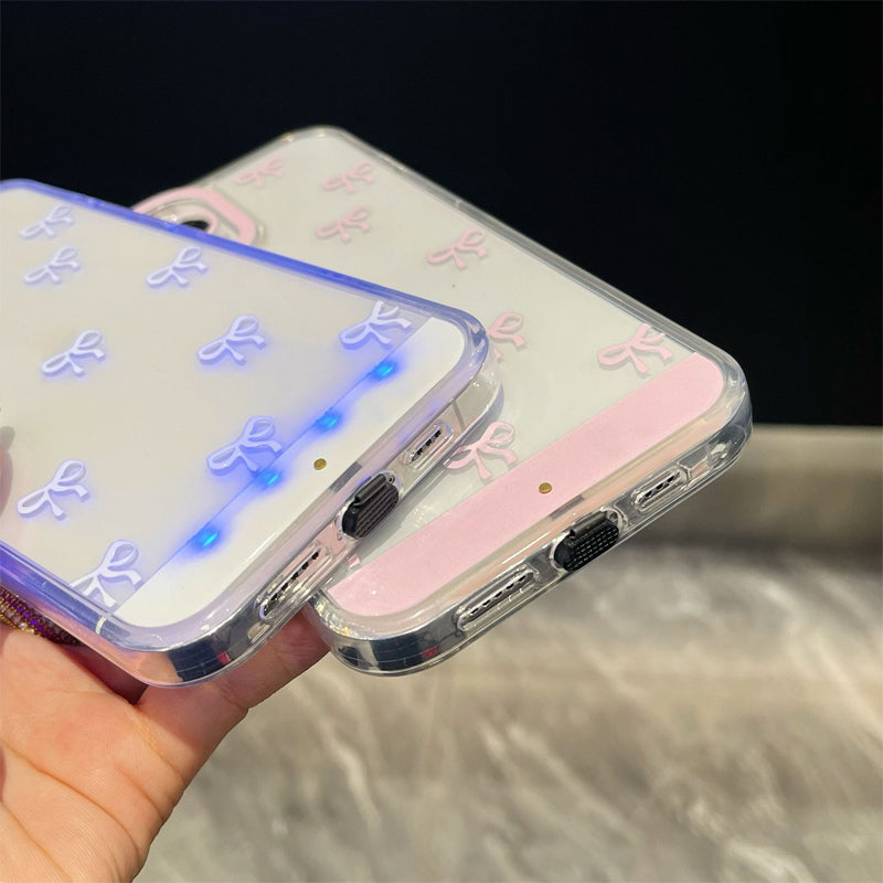 Coque de tlphone LED best-seller: notifications dappel lumineuses, antichoc, design n?ud papillon, dcoupes prcises, TPU souple, pour iPhone
