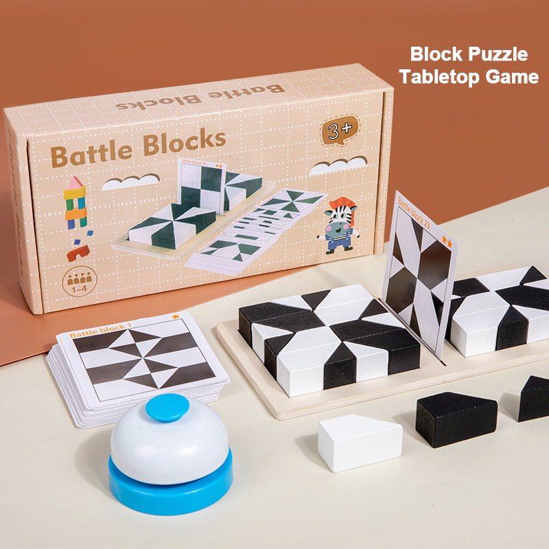 Puzzle de blocs de construction cachs-Jouets pour dvelopper la capacit d'imagination spatiale des enfants-Jeu de socit interactif parent-enfant