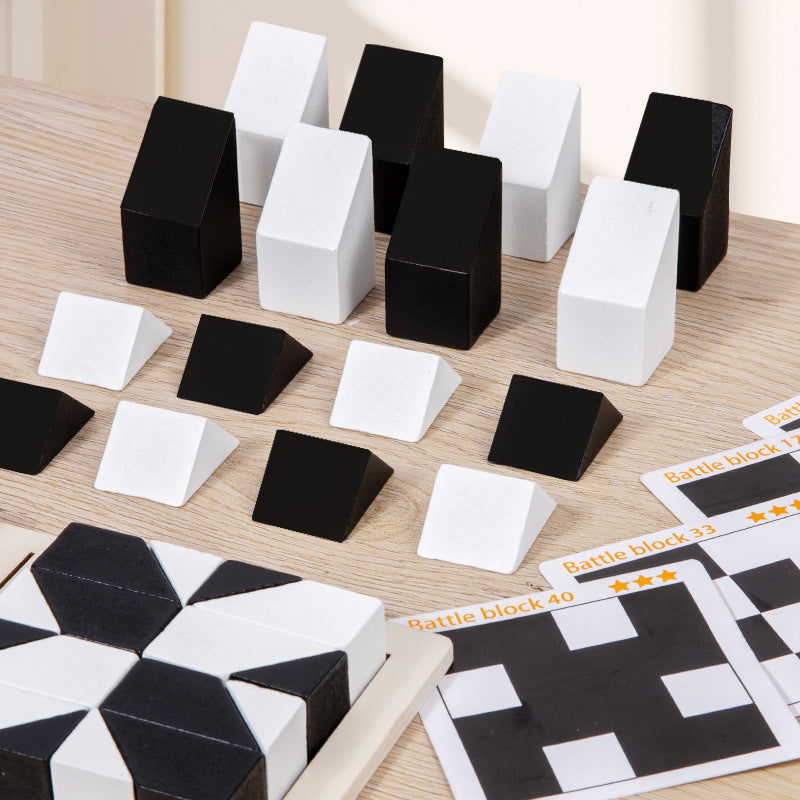 Puzzle de blocs de construction cachs-Jouets pour dvelopper la capacit d'imagination spatiale des enfants-Jeu de socit interactif parent-enfant