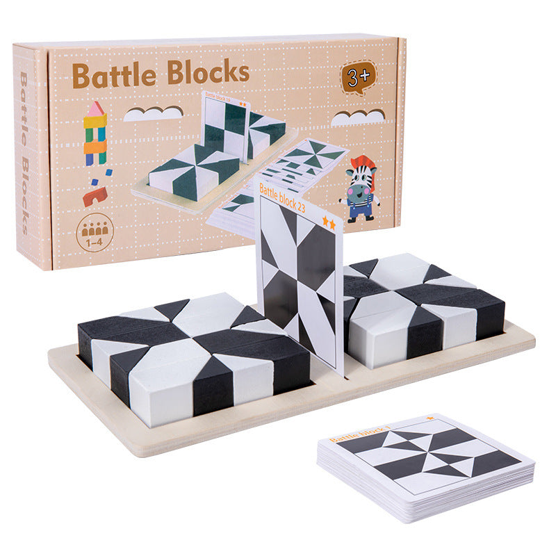 Puzzle de blocs de construction cachs-Jouets pour dvelopper la capacit d'imagination spatiale des enfants-Jeu de socit interactif parent-enfant
