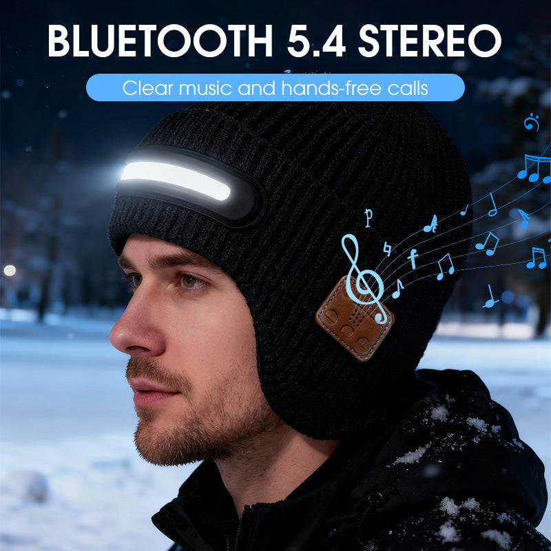 Wiederaufladbare Bluetooth-Mütze mit integrierter Lampe