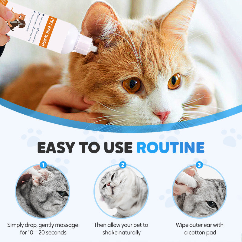 ACHETEZ-EN 2, OBTENEZ-EN 1 GRATUITEMENT Nettoyant pour oreilles pour animaux - Formule douce l'aloe vera apaisant pour chiens et chats, prvient les infections et les odeurs