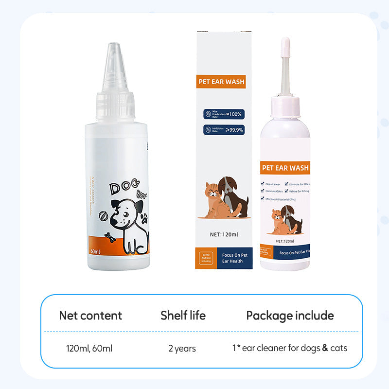 ACHETEZ-EN 2, OBTENEZ-EN 1 GRATUITEMENT Nettoyant pour oreilles pour animaux - Formule douce l'aloe vera apaisant pour chiens et chats, prvient les infections et les odeurs