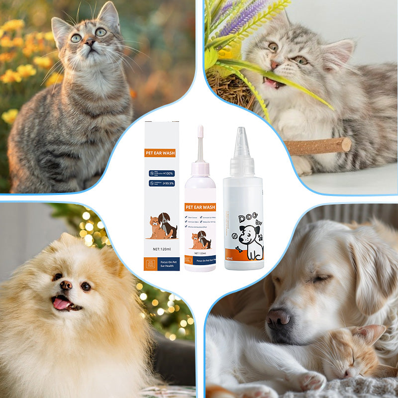 ACHETEZ-EN 2, OBTENEZ-EN 1 GRATUITEMENT Nettoyant pour oreilles pour animaux - Formule douce l'aloe vera apaisant pour chiens et chats, prvient les infections et les odeurs
