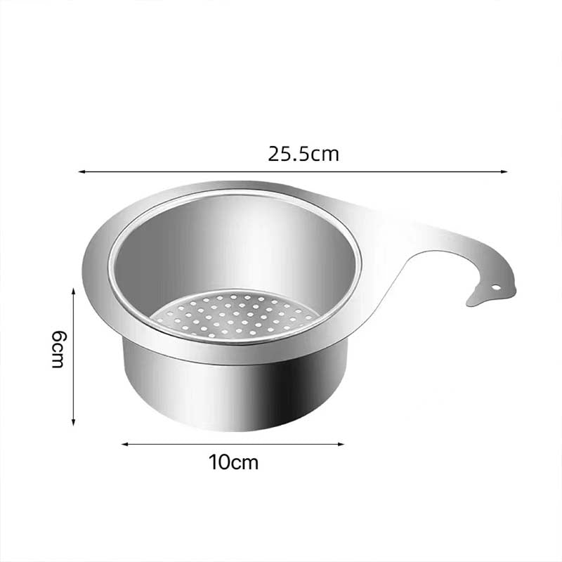 Globetrek Filtre d'vier: Filtre en acier inoxydable style cygne