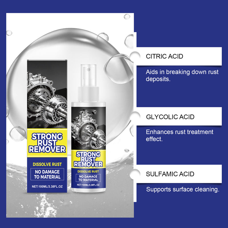 Spray antirouille puissant tout-en-un pour voitures Efficace sur les pare-chocs, les chappements et les garnitures, limine la rouille sans effort en quelques minutes