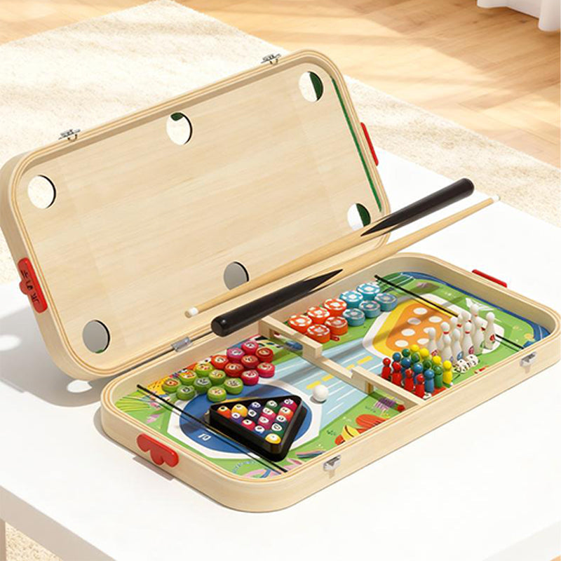 6-in-1-Spieltisch aus Holz für Kinder